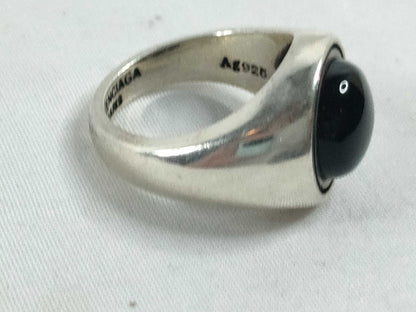 BALENCIAGA BALENCIAGA Ring Set with Black Stones, 925, Total Weight 68.3g