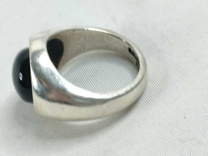 BALENCIAGA BALENCIAGA Ring Set with Black Stones, 925, Total Weight 68.3g