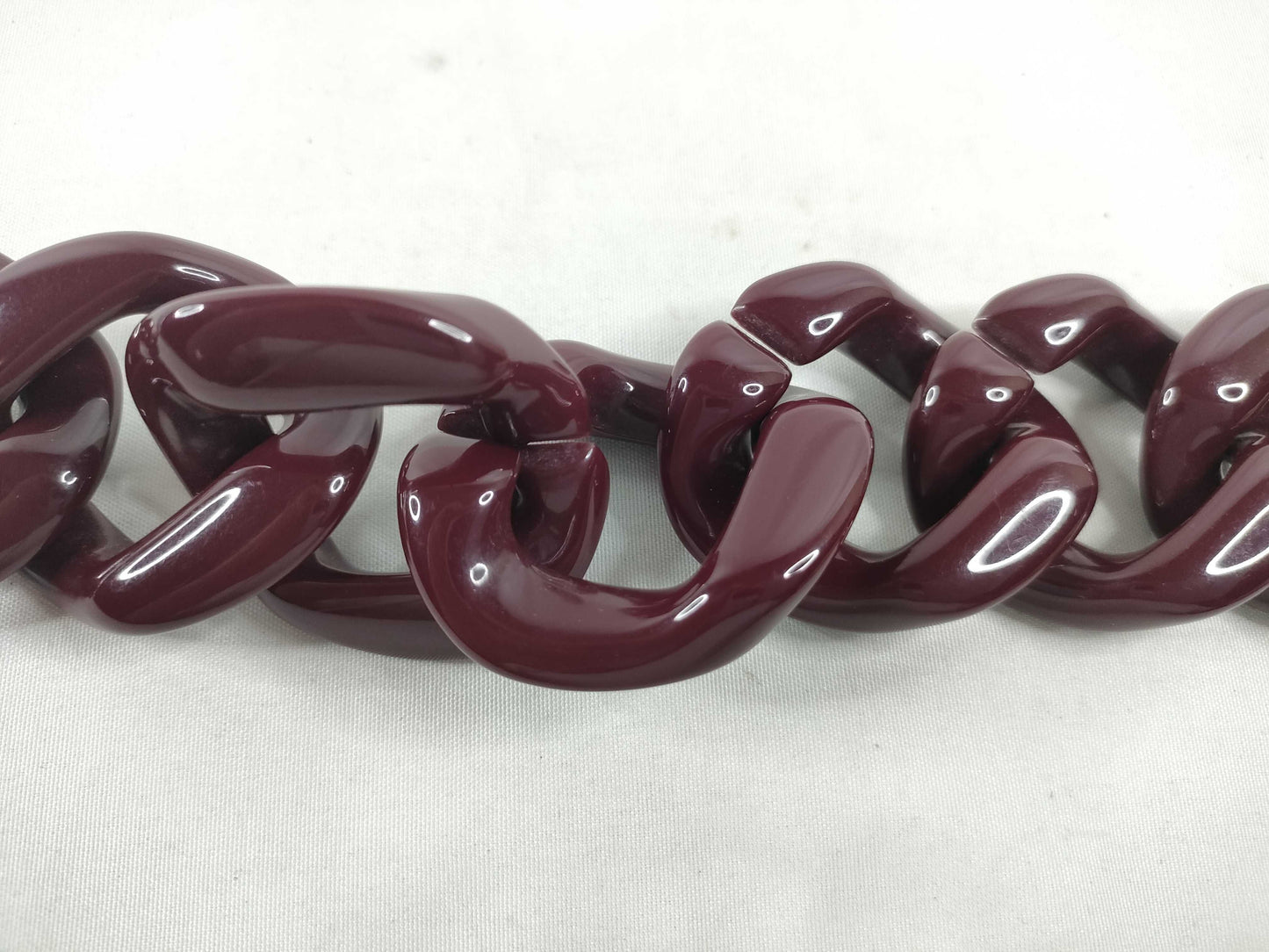 PRADA PRADA Belt Plastic Chain/Rubber Brown Belt