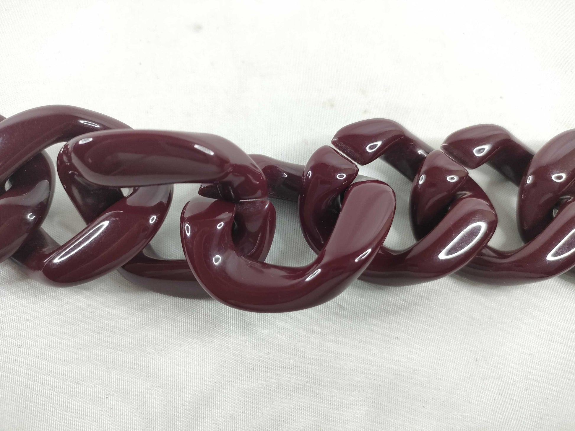 PRADA PRADA Belt Plastic Chain/Rubber Brown Belt