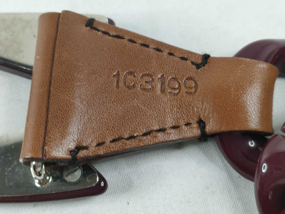 PRADA PRADA Belt Plastic Chain/Rubber Brown Belt
