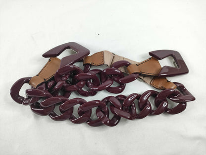 PRADA PRADA Belt Plastic Chain/Rubber Brown Belt