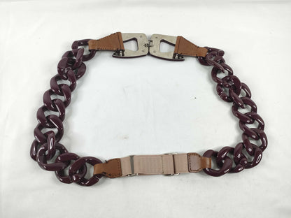 PRADA PRADA Belt Plastic Chain/Rubber Brown Belt