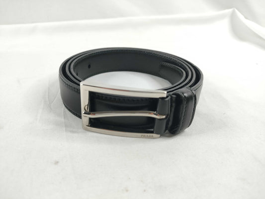 PRADA PRADA Belt Black Leather Belt