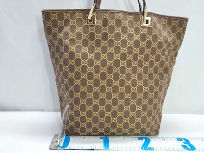 GUCCI GG Canvas GUCCI Tote Bag 002~ Brown Tote Bag