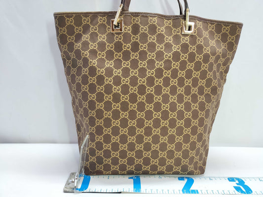 GUCCI GG Canvas GUCCI Tote Bag 002~ Brown Tote Bag