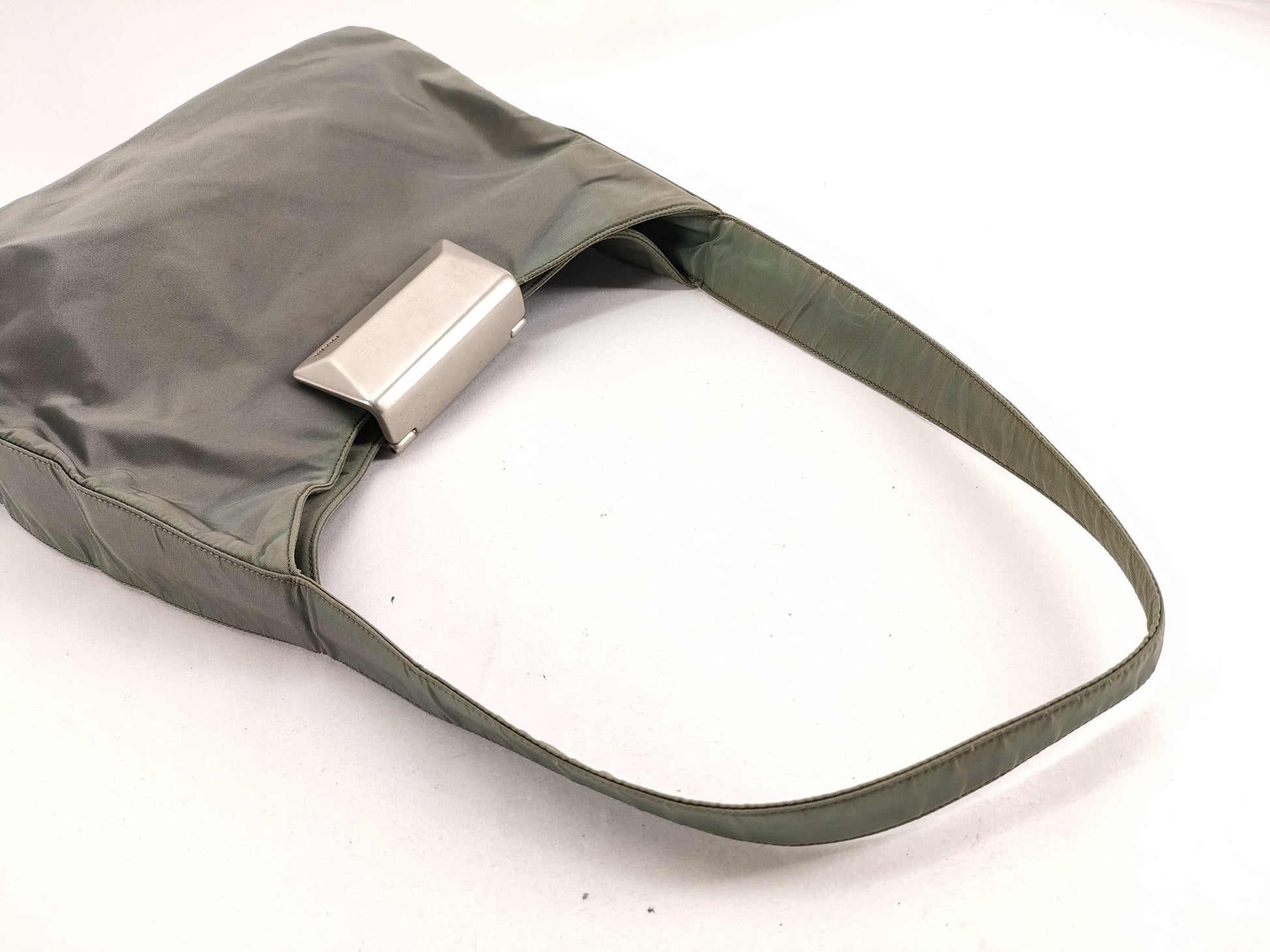 PRADA Nylon Prada One-Shoulder Bag Nylon Khaki Shoulder Bag