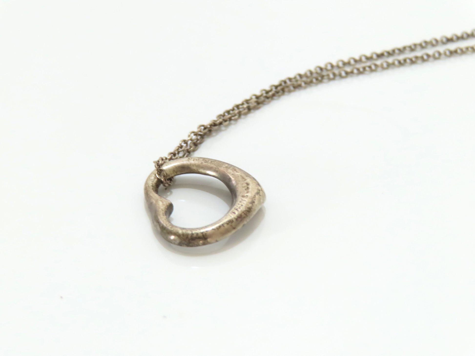 Tiffany & Co. Open Heart Necklace, 925, 3.1g