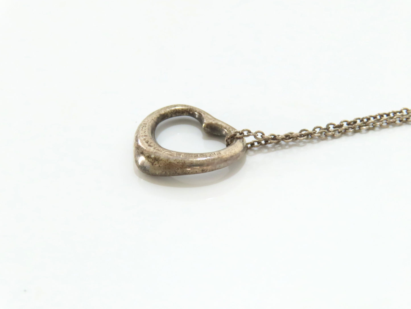 Tiffany & Co. Open Heart Necklace, 925, 3.1g