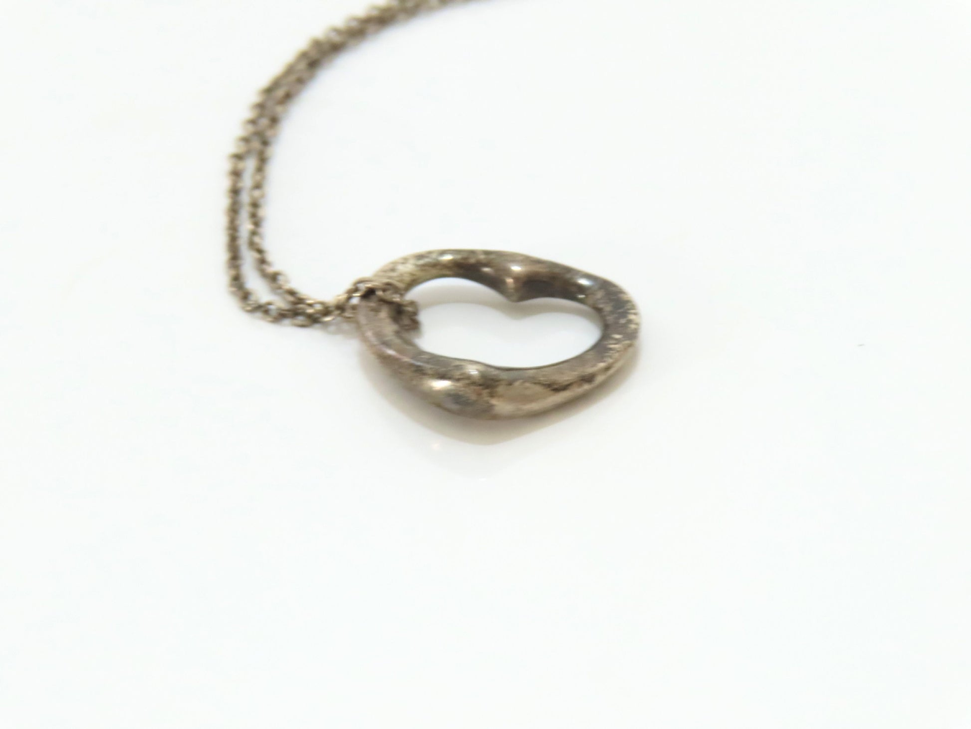 Tiffany & Co. Open Heart Necklace, 925, 3.1g