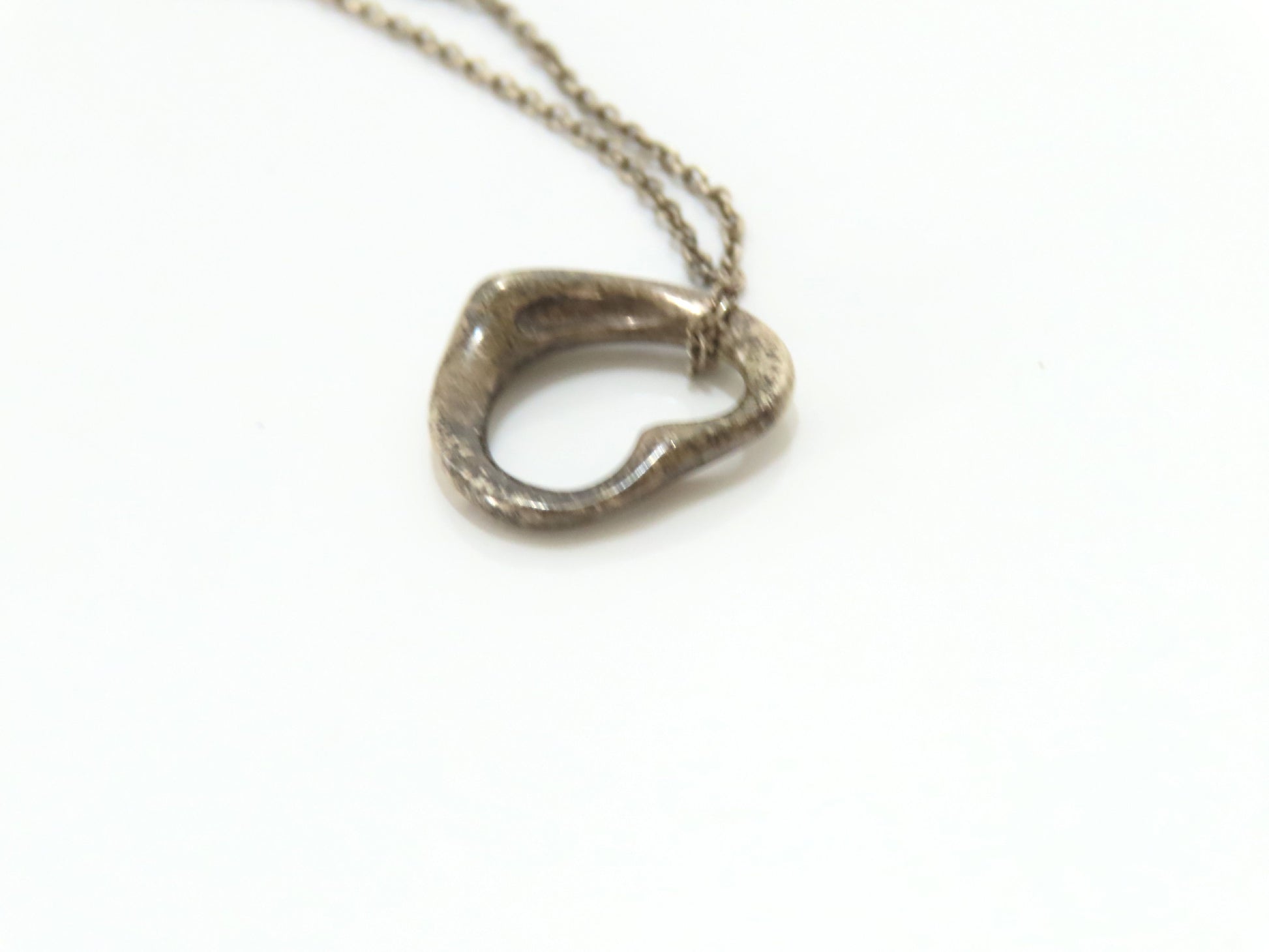 Tiffany & Co. Open Heart Necklace, 925, 3.1g