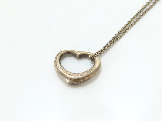 Tiffany & Co. Open Heart Necklace, 925, 3.1g