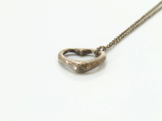 Tiffany & Co. Open Heart Necklace, 925, 3.1g