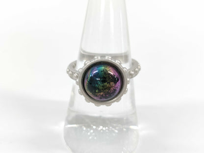 CHANEL CHANEL Plated Ring Opal Style/Silver Plated 02C Ring