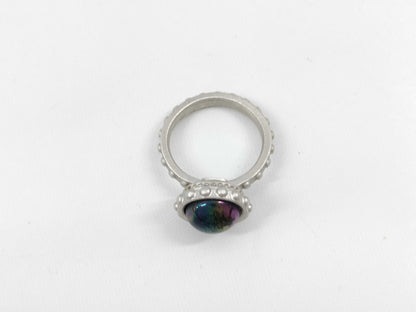 CHANEL CHANEL Plated Ring Opal Style/Silver Plated 02C Ring