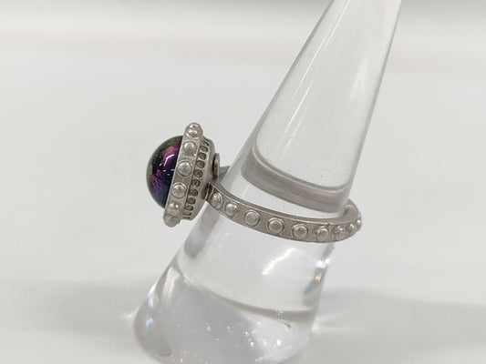 CHANEL CHANEL Plated Ring Opal Style/Silver Plated 02C Ring