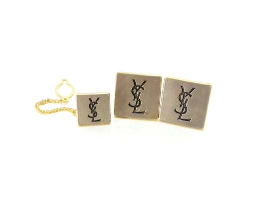 Yves Saint Laurent Saint Laurent Cufflinks/Brooch Tie Clip/Cufflinks