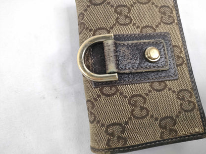 GUCCI GG Canvas Card Case 141417 Beige Card Case, Pass Case, Business Card Holder