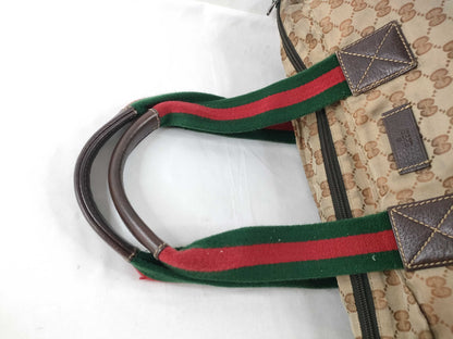 GUCCI GG Canvas Handbag, Nylon Fabric, Size 131.230