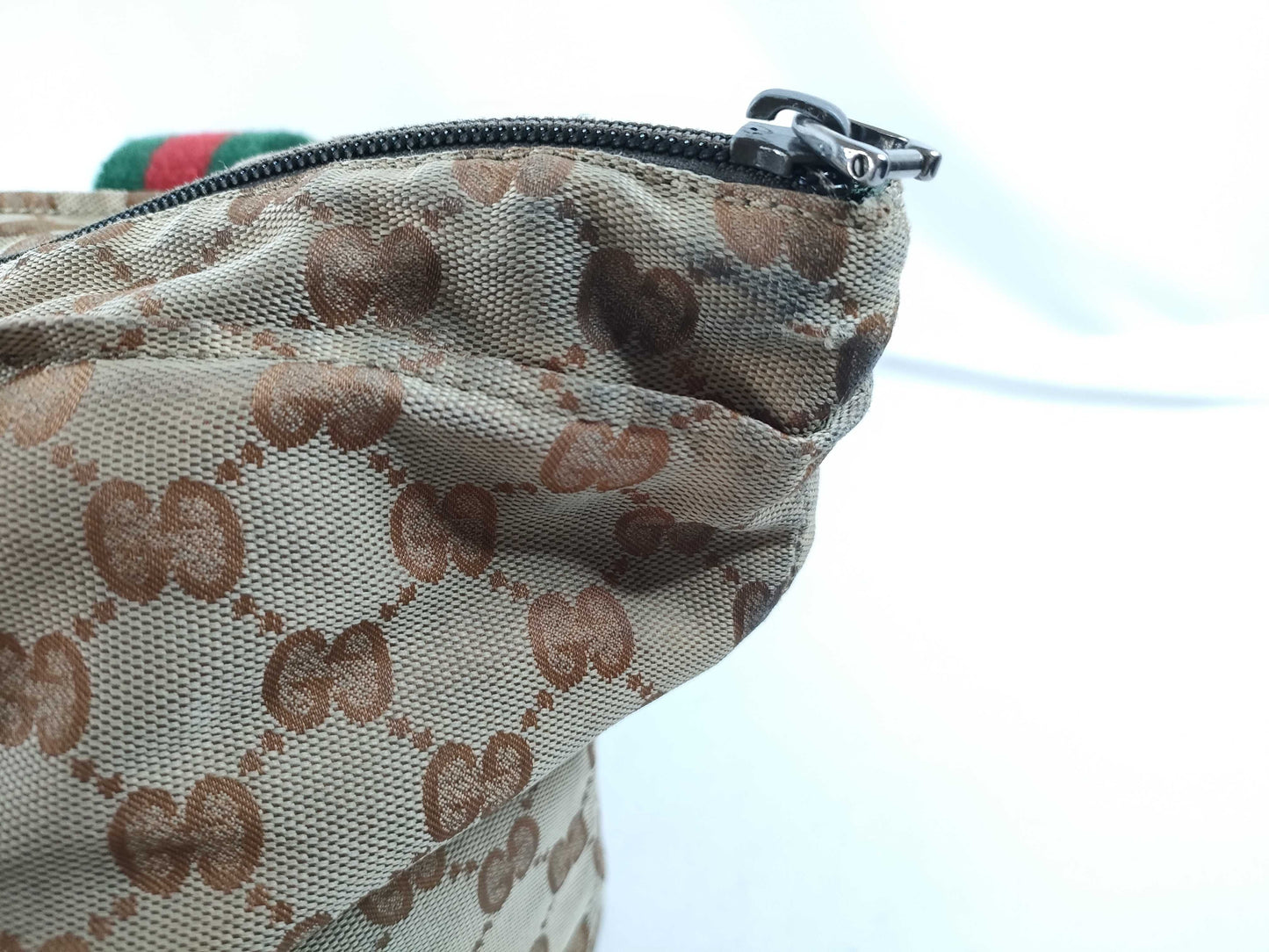 GUCCI GG Canvas Handbag, Nylon Fabric, Size 131.230