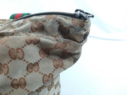 GUCCI GG Canvas Handbag, Nylon Fabric, Size 131.230