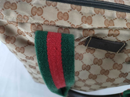 GUCCI GG Canvas Handbag, Nylon Fabric, Size 131.230