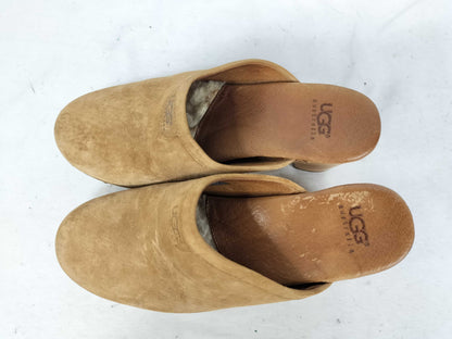UGG Women's Brown Wood Sole Mule Sandals