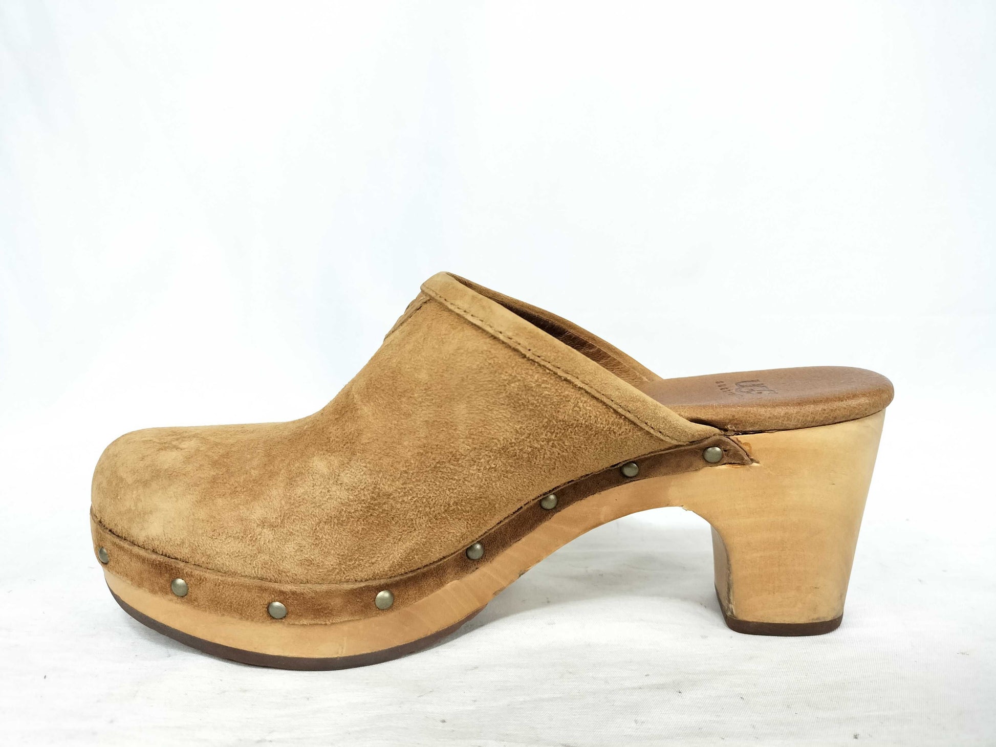 UGG Women's Brown Wood Sole Mule Sandals