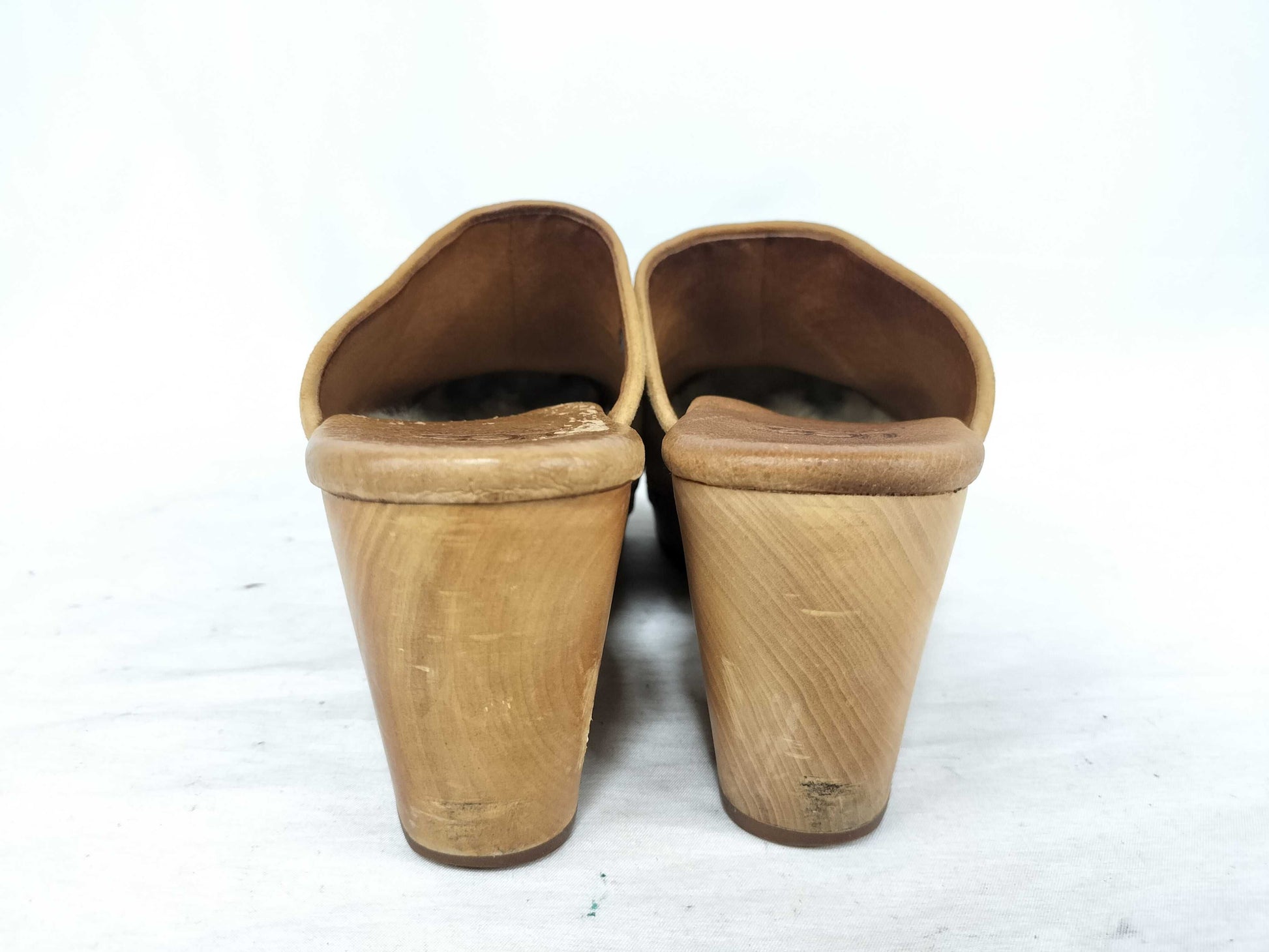 UGG Women's Brown Wood Sole Mule Sandals