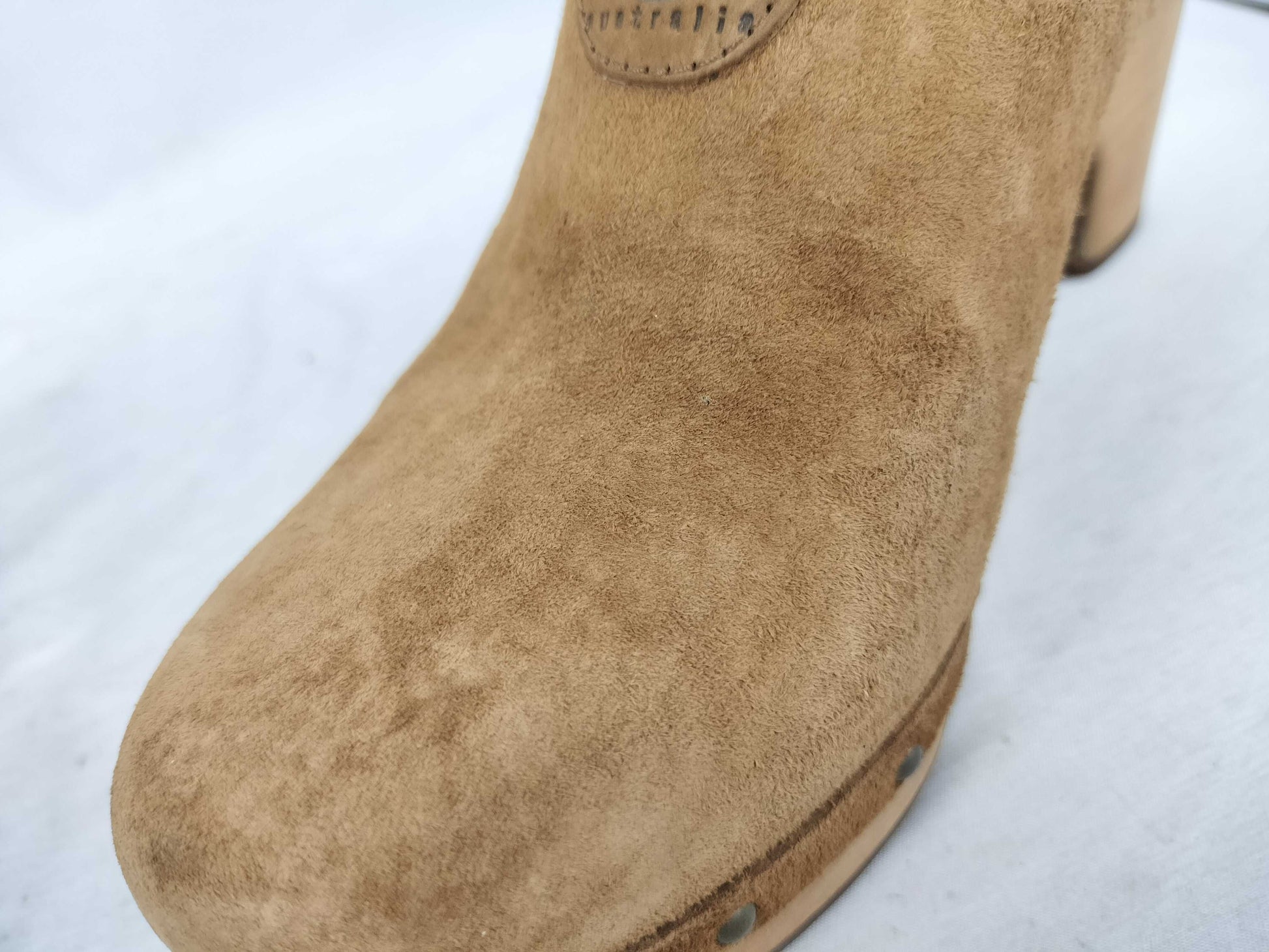 UGG Women's Brown Wood Sole Mule Sandals