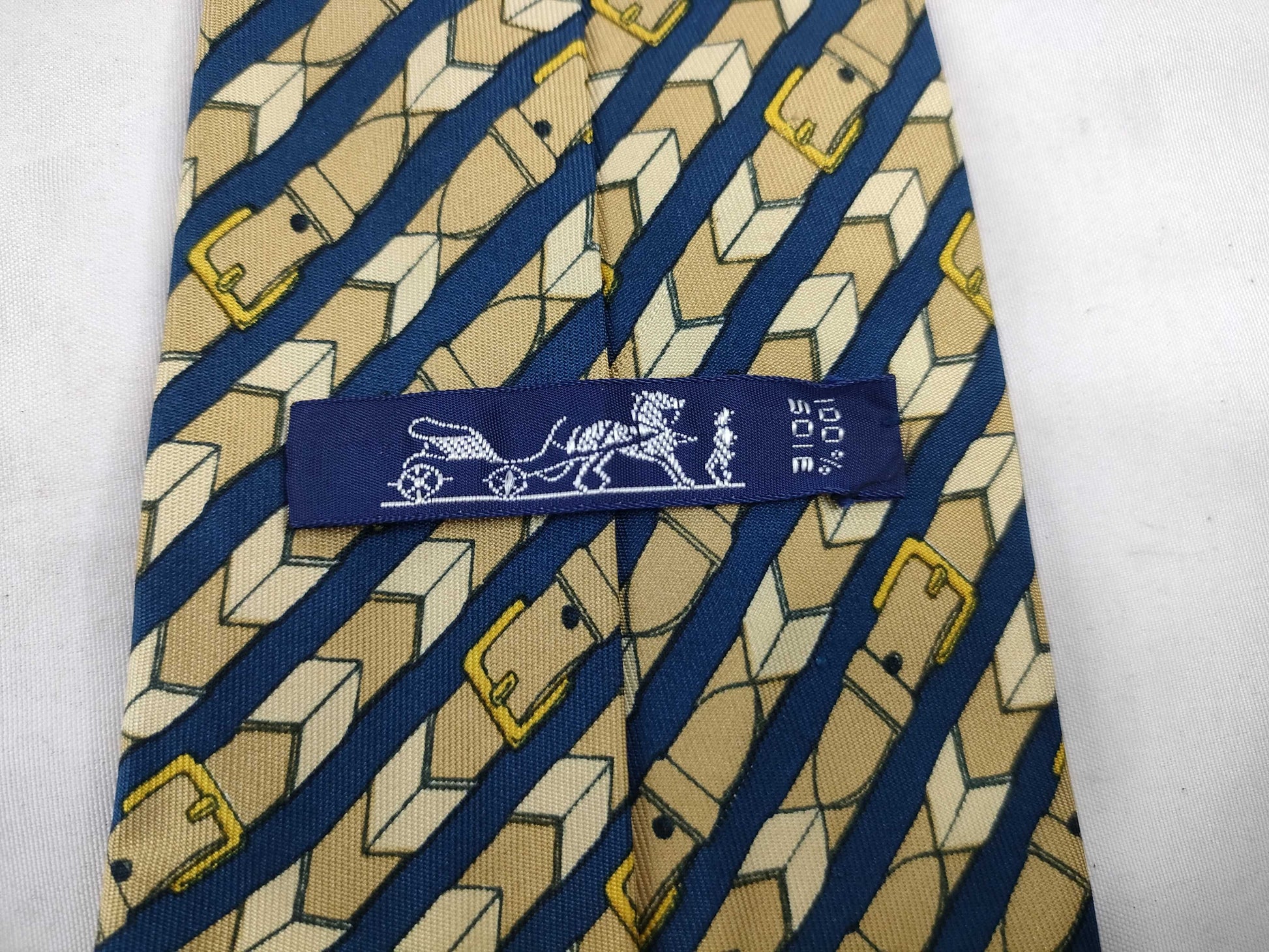 HERMES Hermes Tie Yellow/With Tag Other Accessories