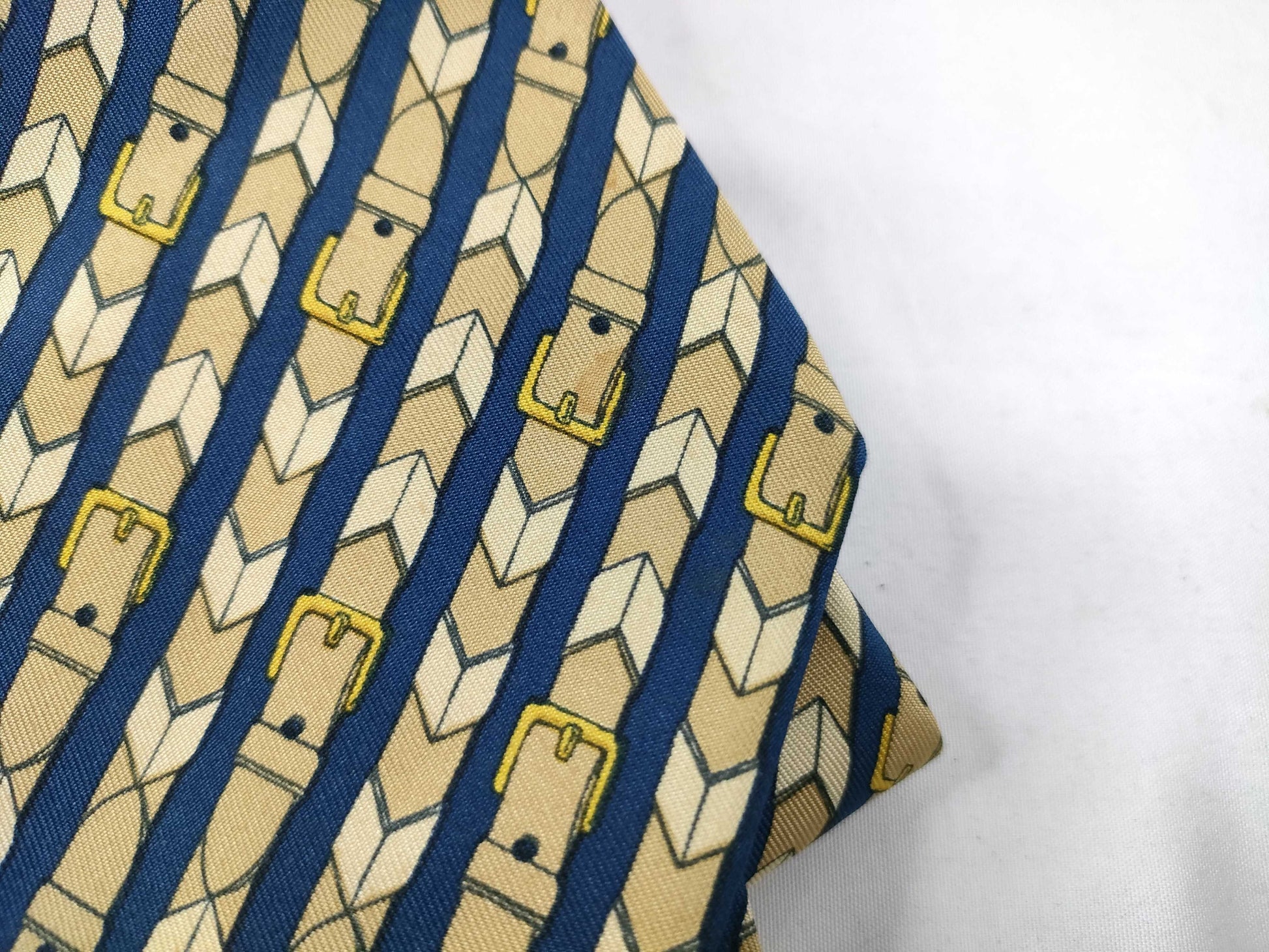 HERMES Hermes Tie Yellow/With Tag Other Accessories