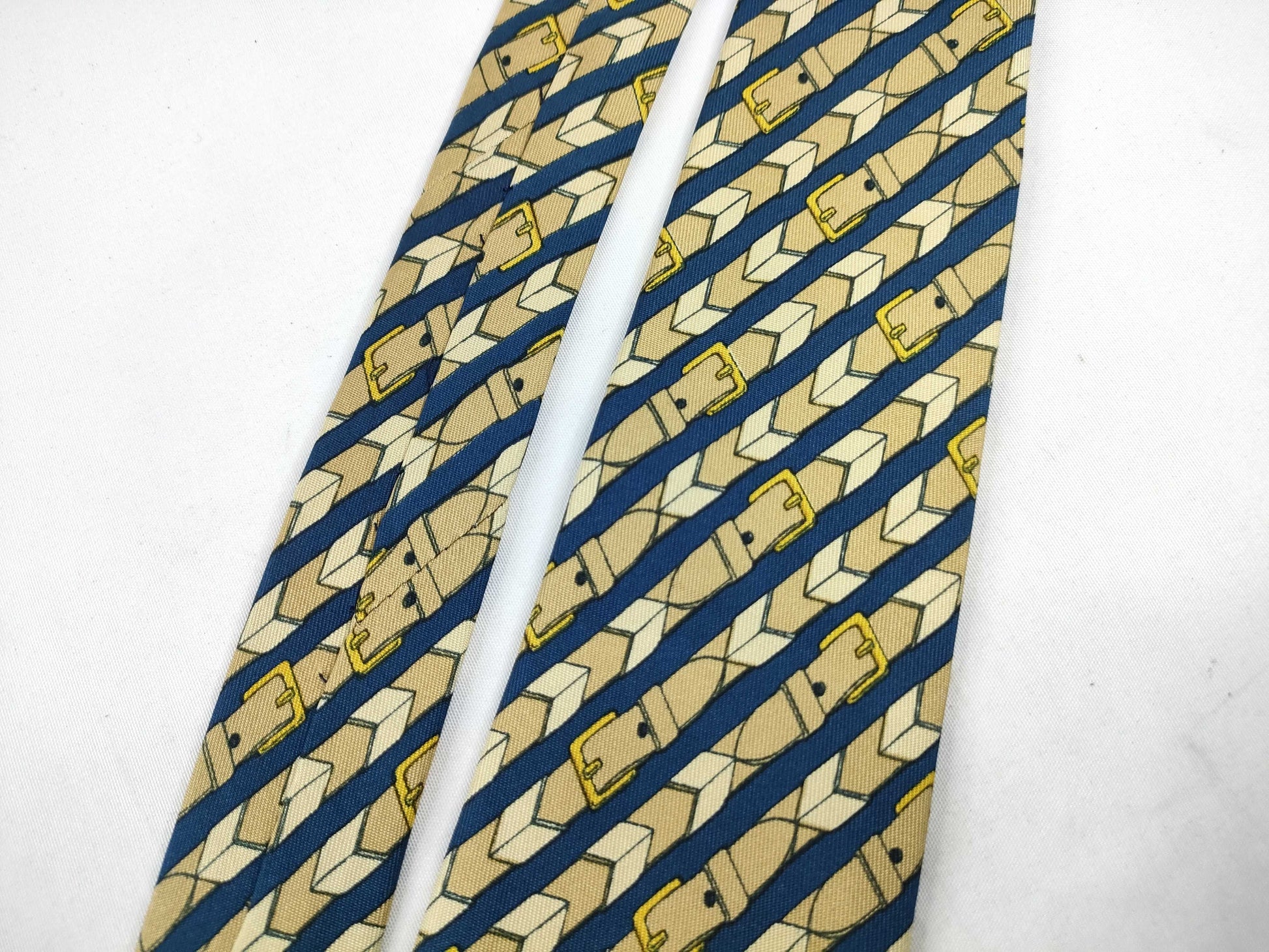 HERMES Hermes Tie Yellow/With Tag Other Accessories
