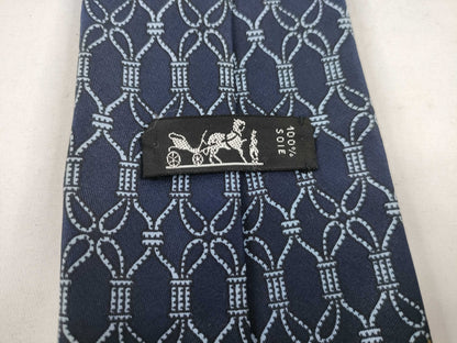 HERMES Hermes Tie Navy/With Tag Other Accessories