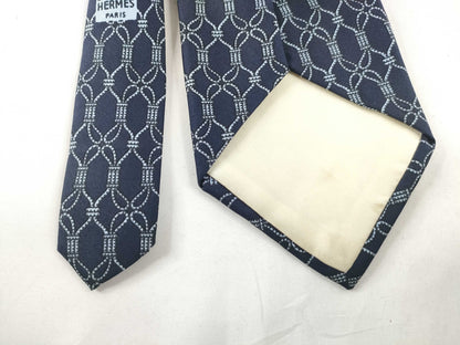 HERMES Hermes Tie Navy/With Tag Other Accessories