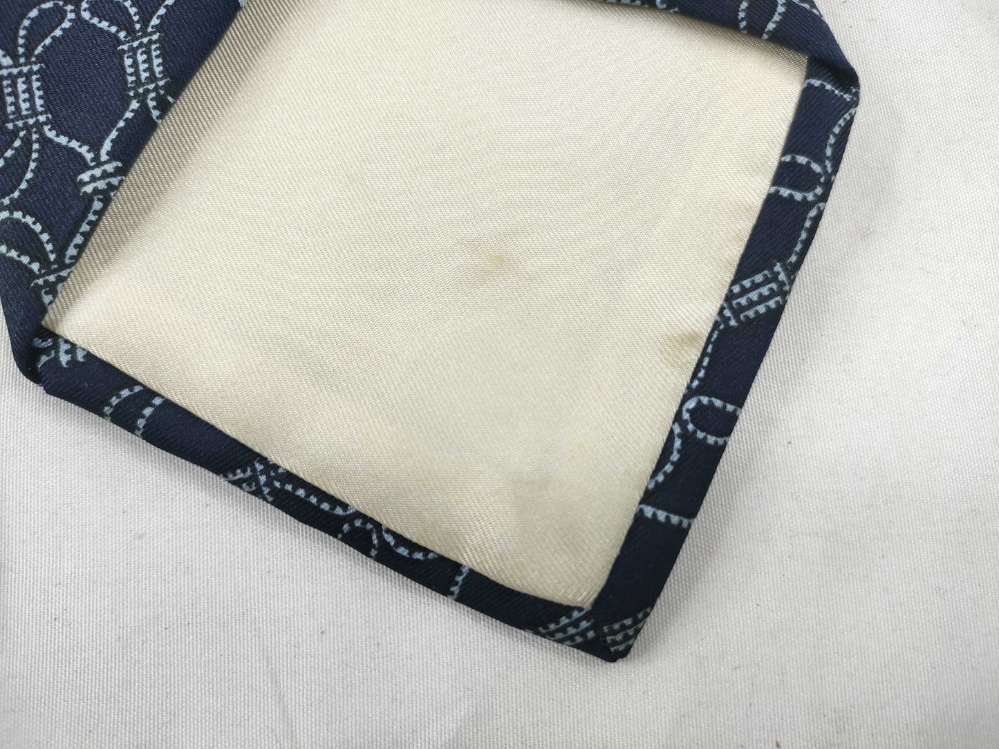 HERMES Hermes Tie Navy/With Tag Other Accessories