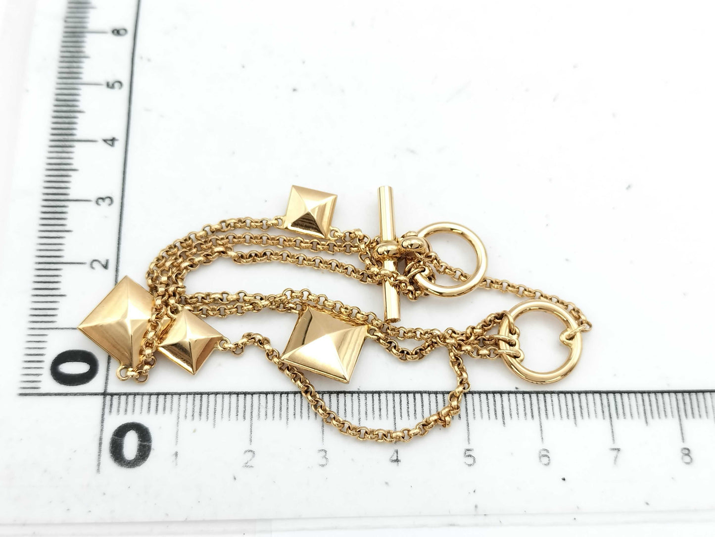 HERMES Clou de H #15 PG Au750 19.2g Bracelet/Bangle 