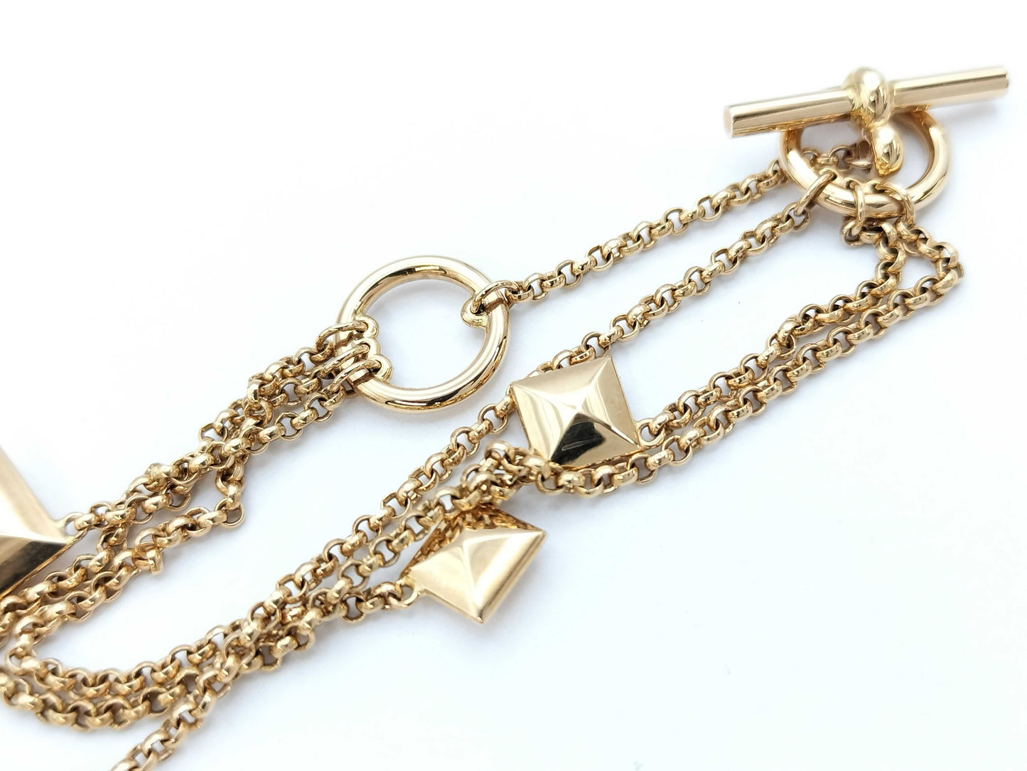 HERMES Clou de H #15 PG Au750 19.2g Bracelet/Bangle 