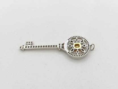 Tiffany & Co. Kaleidoscope Key Pendant with 0.49ct Diamonds, PT950/Au750, 8.5g 