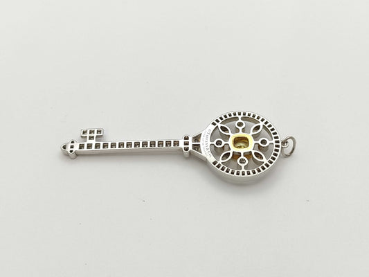 Tiffany & Co. Kaleidoscope Key Pendant with 0.49ct Diamonds, PT950/Au750, 8.5g 