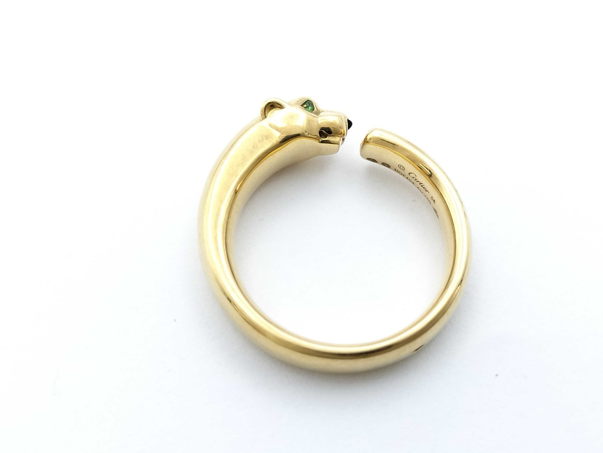 Cartier Panthère #58 Colored Stone Yellow Gold Au750 11.6g Ring 