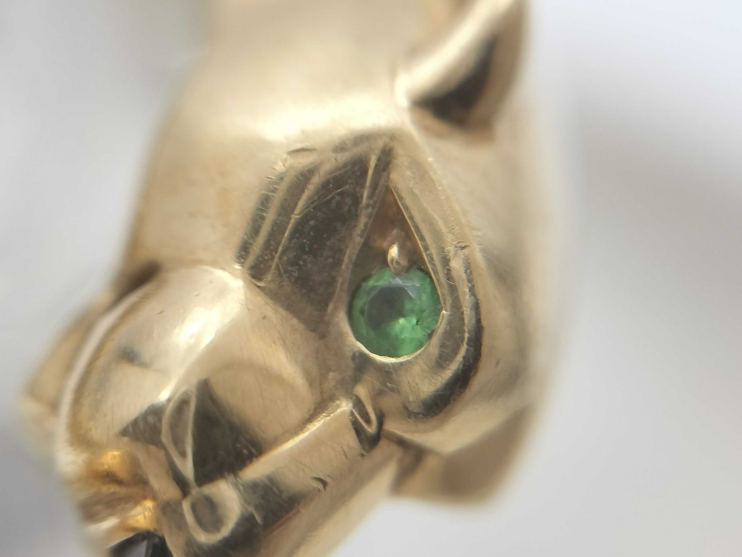 Cartier Panthère #58 Colored Stone Yellow Gold Au750 11.6g Ring 