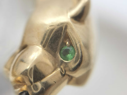 Cartier Panthère #58 Colored Stone Yellow Gold Au750 11.6g Ring 