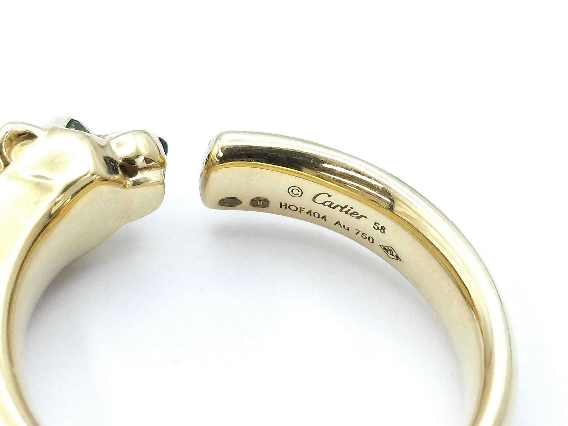 Cartier Panthère #58 Colored Stone Yellow Gold Au750 11.6g Ring 