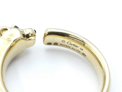 Cartier Panthère #58 Colored Stone Yellow Gold Au750 11.6g Ring 
