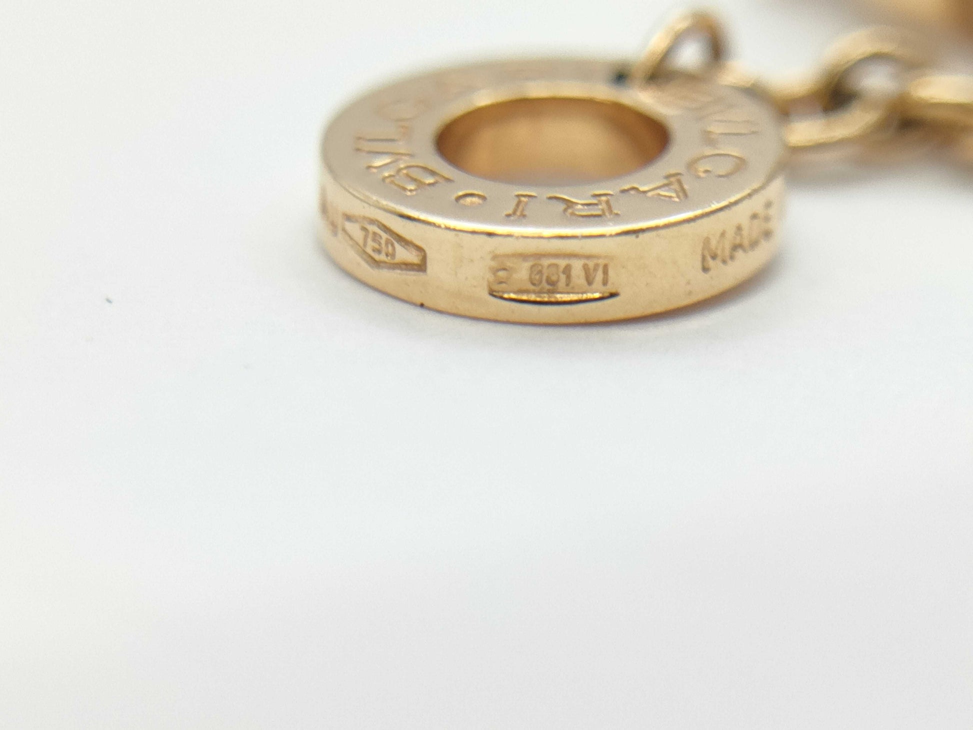 BVLGARI B.zero1 Element SM Black Ceramic PG Au750 6.4g Bracelet/Bangle 