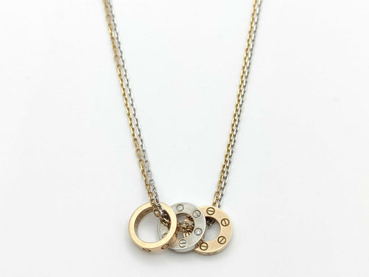 Cartier Love Three Hoop 6PD Au750 9.0g Necklace 