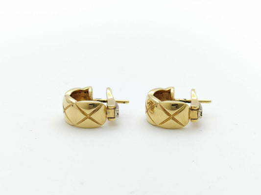CHANEL Coco Crush YG Au750 6.2g Earrings 