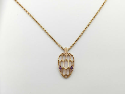 BVLGARI Serpenti Colored Stone Necklace in PG and Au750, 10.8g 