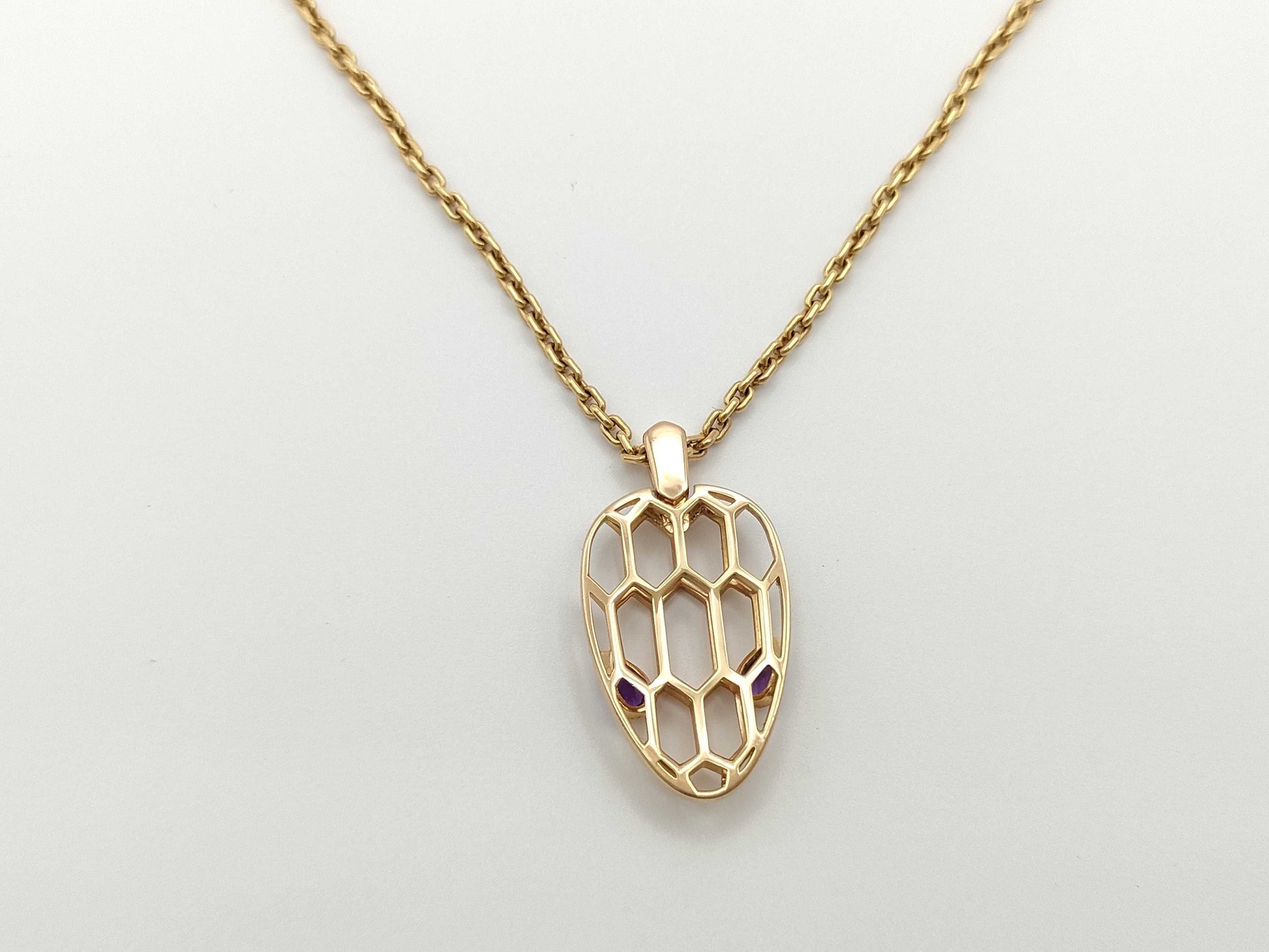 BVLGARI Serpenti Colored Stone Necklace in PG and Au750, 10.8g 